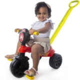 Triciclo Menina 2 a 5 Anos – Até 25kg – Haste de Empurrar +Pedais – Inmetro / Motoca Velotrol