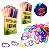100 Forminhas de Modelar Cortadores Animais + 20 Cx de Massinha 6 Cores Infantil Lembrancinha novo