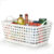 Cesto Organizador Cozinha Lavanderia Retangular Multiuso Flexivel Rattan Branco 22 Litros Arthi