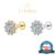Piercing Helix Tragus Conch Boca-Medusa Labret Titânio G23 Pvd Flor 10 Mini Petalas Zircônia Lomiss piercing