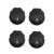 Botão Preto De Plástico Para Chapa Lanche – Kit C/4 Und Oferta