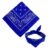 Bandana Estampada Lenço Rock Máscara Azul Royal