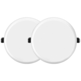 Kit 2 Plafon Embutir Led Elgin Infinity Redondo 15W/27w Sem Bordas Branco Quente LUZ AMARELA