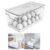 Porta Ovos e Organizador de Geladeira Com Tampa Clear Fresh 36 Unidades em Acrílico Ou Multiuso