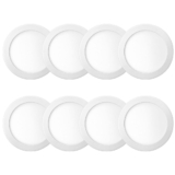 Kit 8 Luminária Painel Plafon Embutir Redondo Led 18w Bivolt ELGIN