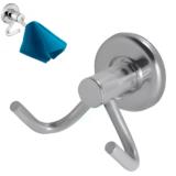 Gancho Cabide Duplo Para Banheiro Toalha Aço Inox Alumínio Prático Casa Decoração
