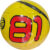 BOLA 813 EURO81 FUTSAL FUTURO MICROFIBRA COST. AMARELA/PTO/VERM