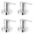 Kit 4 Acabamentos Registro Docol Gali p/ Base Deca 1/2″ 3/4″ e 1″ Cromado