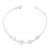 Pulseira Feminina de Prata 925 Gotas com zircônias