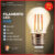 Kit 4 Lâmpada Filamento LED G45 2W E27 LUZ QUENTE 2,300K Âmbar Retrô Vintage 110V~220V Bivolt