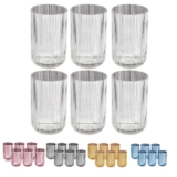 Conjunto Copos Canelado 450ml Copo de Vidro Cozinha Enxoval Casa Copos Chique Canelada Vidro