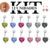 Kit 12 Unidades Piercing Umbigo Colorido Aço Cirúrgico Pedrinha Formado Coração