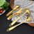 Kit 4 Pecas Dourado Pegador De Espaguete Macarrão Churrasco Carne Pinça Para Cozinha Culinária Em Aço Inox