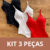 KIT 03 Body Feminino Alcinha com Bojo Regata Suplex