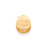 Pingente Rommanel Rosto de Menino Acetinado e Boné Liso 1,0 cm 540685