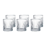 Jogo Copos 6 Peças 350 ml Vidro Decorado Transparente Linha Gala Haus Concept