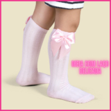 Meia 3/4 Infantil Festa Laço Delicada Cano Longo Menina Divertida Feminina Promoção