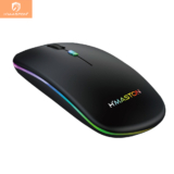 H’maston E-1200/E-1300PRO Mouse Sem Fio Rgb Recarregável Wireless Led Ergonômico