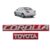 ￼kit 2 peças emblema letreiro Corolla mais Toyota ano modelo 2003 até 2009 todos os cromados