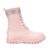 Bota Coturno Infantil Menina Cano Alto Longo Tira De Strass