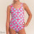 Maiô She Infantil Estampado Dupla Face com Alça Cruzada Ajustável com Proteção Uv50+ Moda Praia