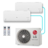 Ar Condicionado LG Dual Inverter Voice + AI Bi-Split Frio (Evaporadoras 9.000 + 9.000 BTU) 220V