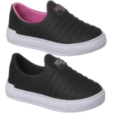 Kit 2 Pares Tenis Calce Facil Infantil Sola Reta Escolar Leve Confortável Menino Menina Envio em 24H