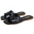 Sandália Rasteira Feminina Bico Quadrado Preto Original Dubuy Lisa 2080DB