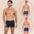Sunga Boxer Masculina Lisa Adulto Forrada com Bolso Lateral e Cordão de Regulagem Moda Praia FPS 50