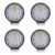 Kit 4 Farol De Milha Auxiliar Redondo 14 Leds 42w 12/24v
