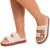 Papete Feminina Lumiss Spike Pirâmide Chinelo Casual Confortável Off White