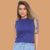 Regata Feminina Ribana Básica Slim Gola Alta Tendencia