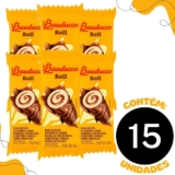 Bolinho Roll Rocambole Chocolate C/15 Unidades 34g – Bauducco
