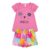 Conjunto Infantil Menina blusa 1 sortida + 1 shorts estampa gato 1 ao 14 Cores e modelos sortidos