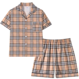 Z&D Lingerie Pijama Feminino com Botão Manga Curta com Gola e Short Sy06