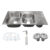 Pia Cuba Dupla de Cozinha Gourmet com Lixeira e Acessórios em Inox 304 – CAC0008-C – Tubrax