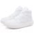 Tenis Sneaker Dubuy Feminino Street Cano Alto Branco de Amarrar Broz 030LN