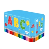 Capa De Mesa Festa Escolar Formatura Infantil ABC Decoração Forro Veste Fácil Em Tecido