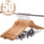 Kit 50 Cabides Madeira Presilha Marfim Envernizado Premium Adulto Atacado Saia Vestido Calça