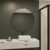 Espelho Adnet Redondo  40cm 50cm 60cm Decorativo Moldura Couro Banheiro Quarto Sala Hall