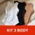 KIT 3 Body Atena Canelado Feminino Regata Premium Ana ruga