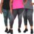 Kit 3 Leggings Plus Size Mescla Sublimada Cintura Alta Compressão G1 e G2