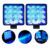 Par Farol Quadrado Led Azul 40W 16 Leds Trilha Pulverização Agricola Saião Caminhão