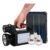 Kit Bateria Portátil Painel Solar 4 holofotes 3 Lâmpadas Bateria Removivel NOVIDADE Led Pesca Camp
