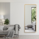 Espelho Lopazzi Retangular Grande Corpo Inteiro 150x40cm Com Moldura Alumínio Para Quarto Sala Decorativo