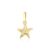 Pingente de ouro 18k estrela do mar mini 0.8cm