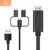 H’maston ZHQ-06 Cabo Adaptador 3 Em 1 Tipo C Para Projetor Usb Tipo C Lightning v8