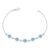 Pulseira Feminina de Prata 925 Elo Cadeado com Olho Grego