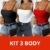 Kit 03 Body Feminino Milão Alcinha Decote Reto Básico