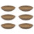 Jogo Prato Fundo Flat Ocre 20,5cm 6 Peças Oxford Jogo de Pratos